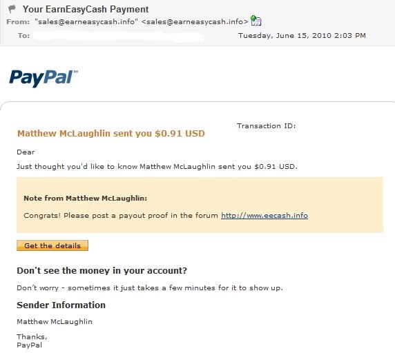 earn easy 2nd payt - 6/15/10