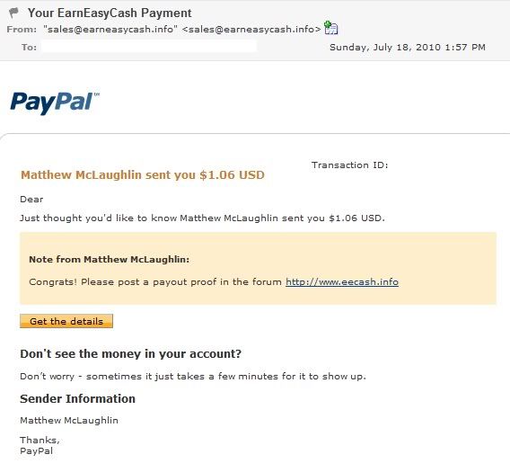 earn easy 3rd - 7/18/10