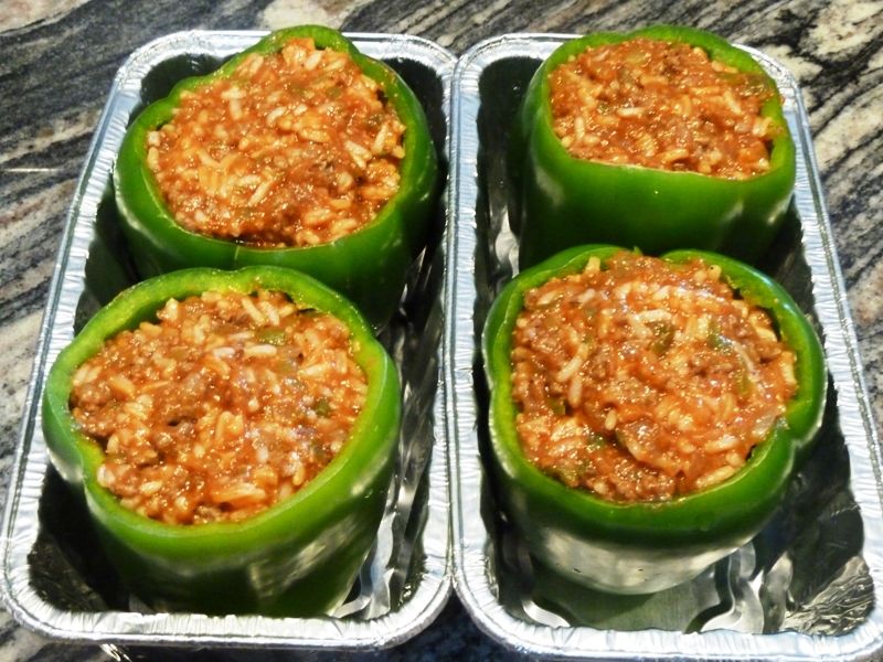 Wood Pellet BBQ Grill Stuffed Bell Peppers Smokin' Pete's BBQ