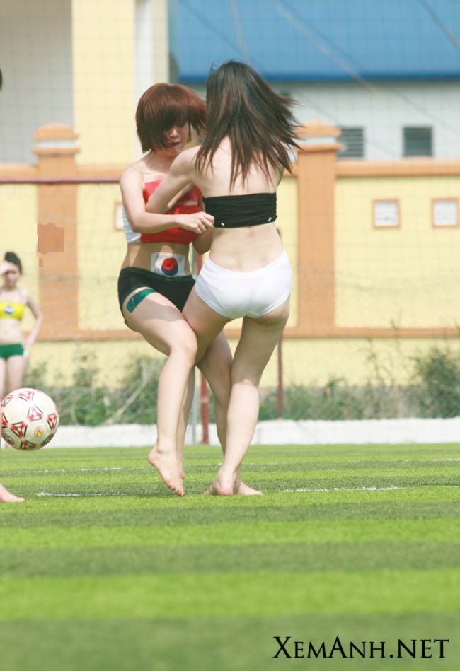 hot girl and football