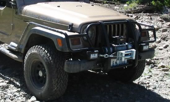 Jeep tj tube fenders and grill guard