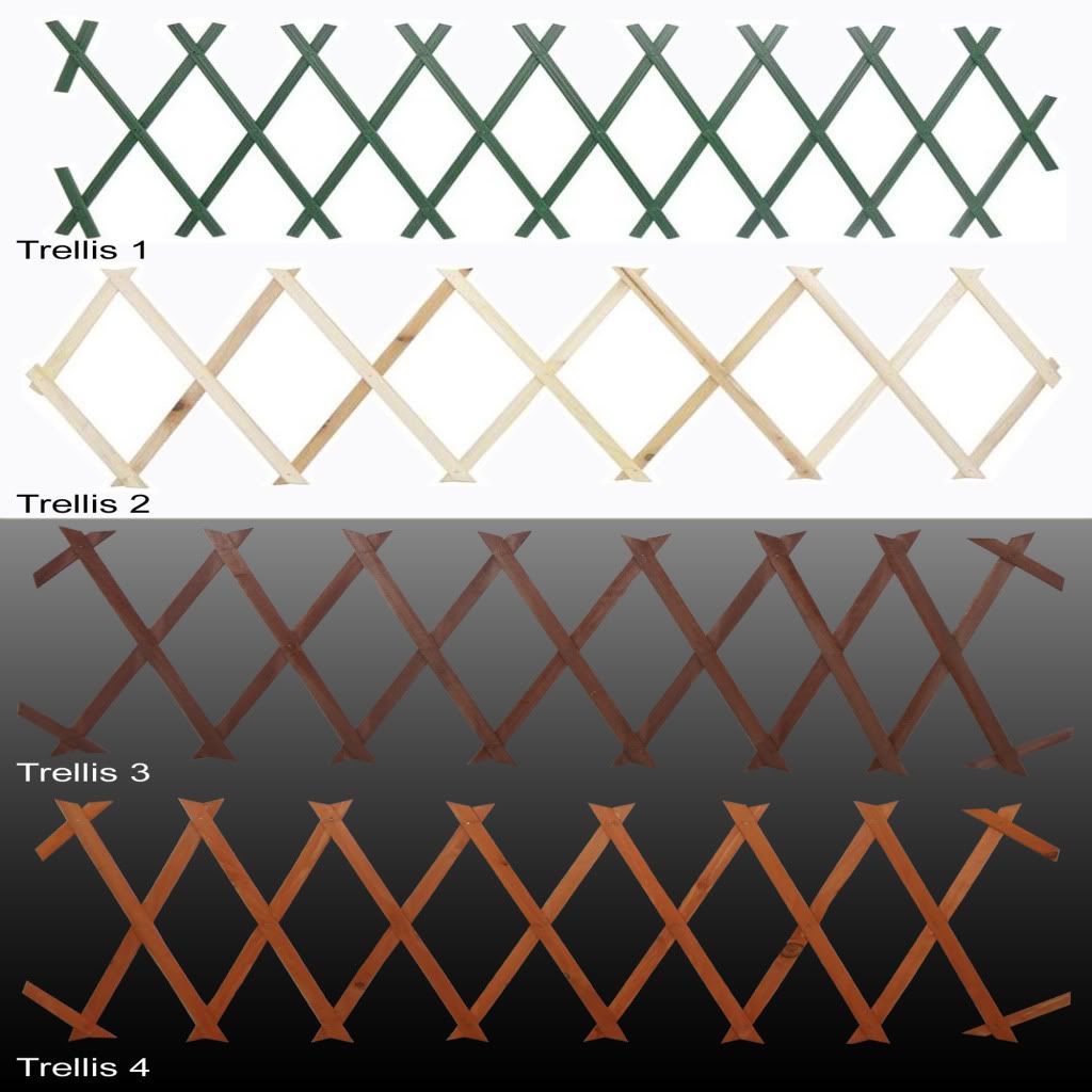 White Expanding Plastic Garden Trellis 180 X 40cm 1.8m each PVC Trellis
