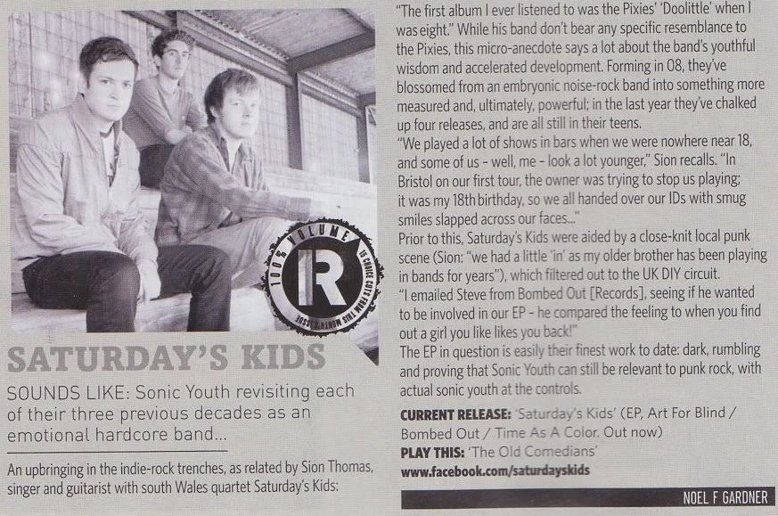 Saturday's Kids feature in Rocksound