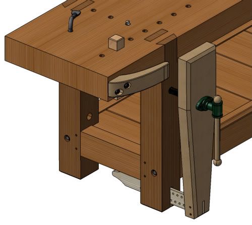primitive woodworking bench vise screw wooden primitives photo 3