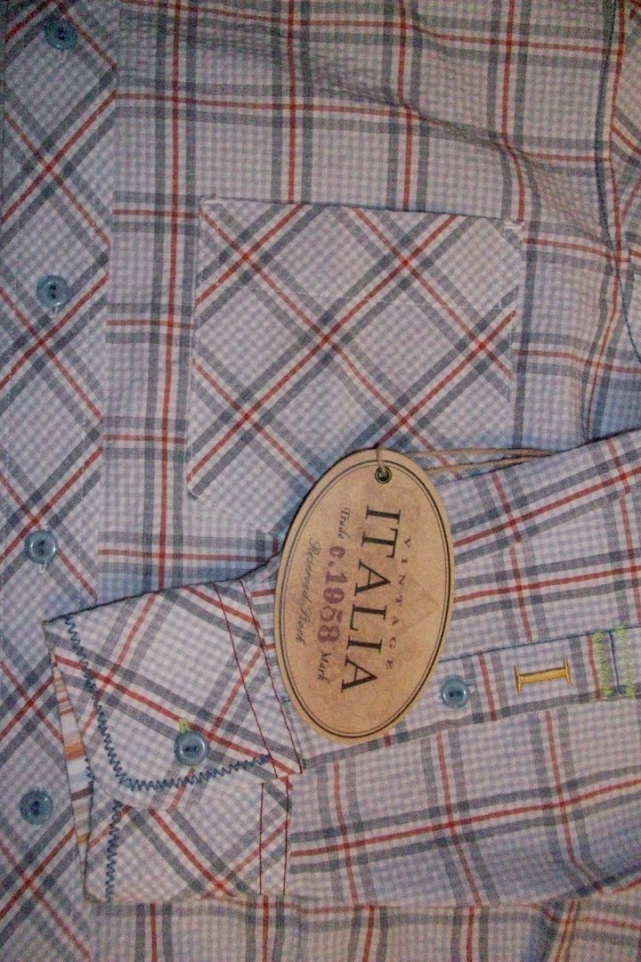 100% AUTHENTIC ITALIA RESERVED STOCK.BRAND NEW LONG SLEEVE PLAID SPORT 