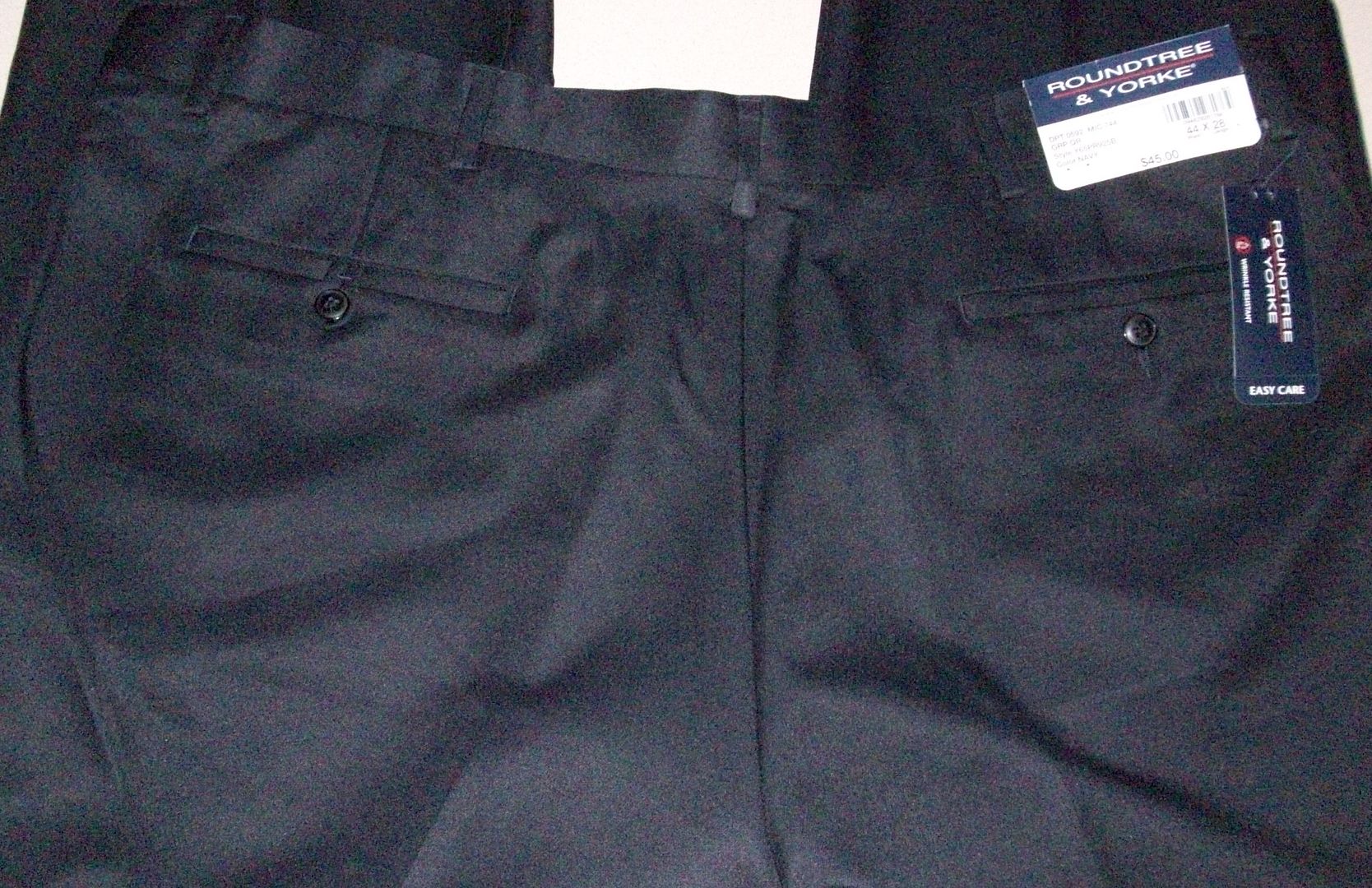   tall flat front dress pants with expander waist size waist 44 inseam