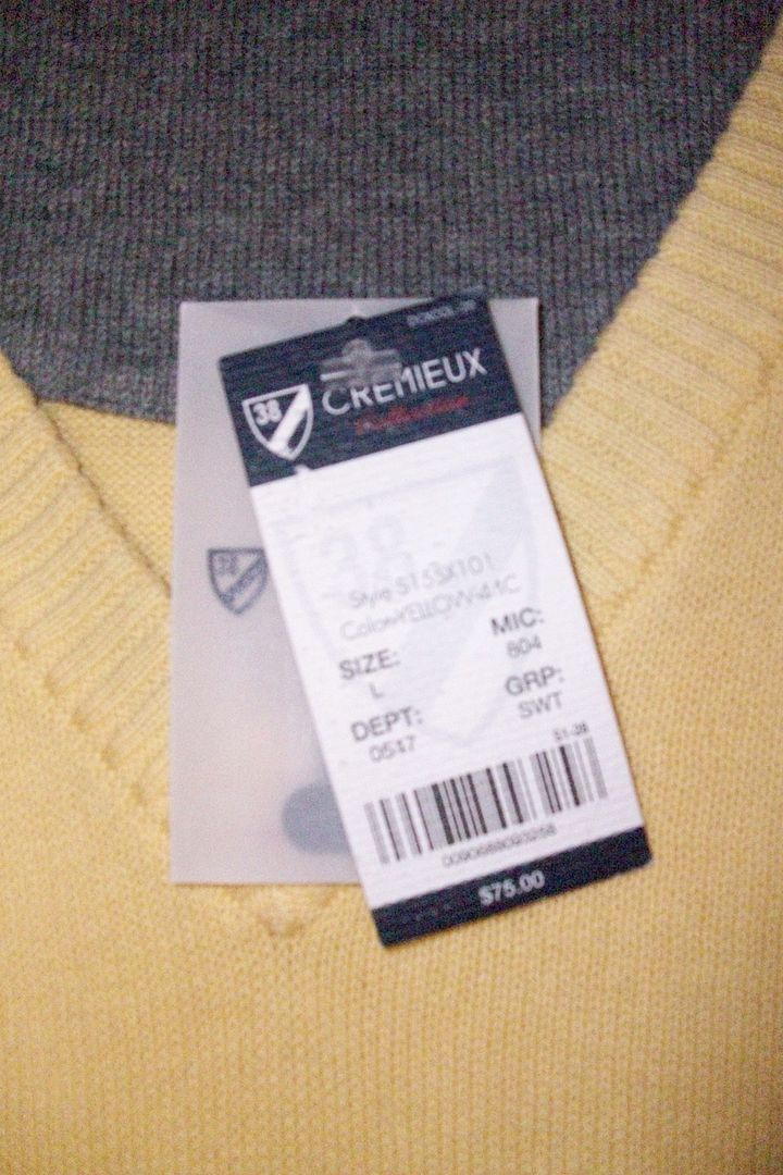   brand new v neck sweater vest size mens large chest 23 5 across