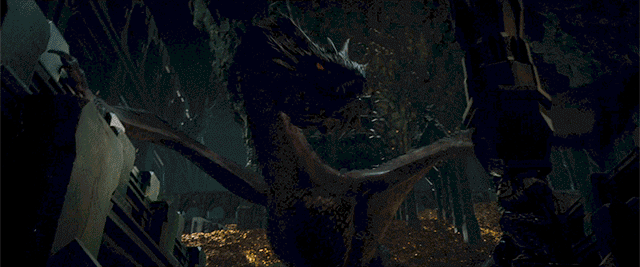 black dragon breathing fire photo: Fire Breathing Dragon Animated Smaug.gif