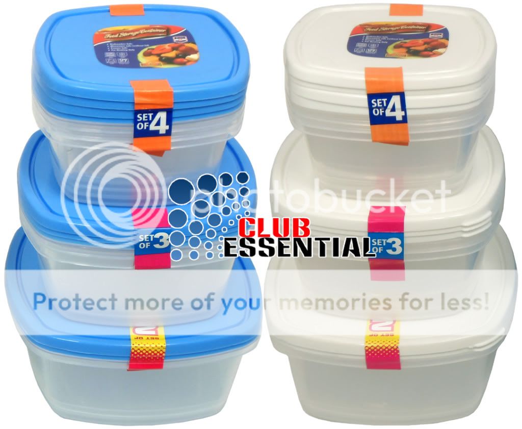 High Quality Plastic Food Container Storage Box Set with Lid 500ml 1000ml 1500ml