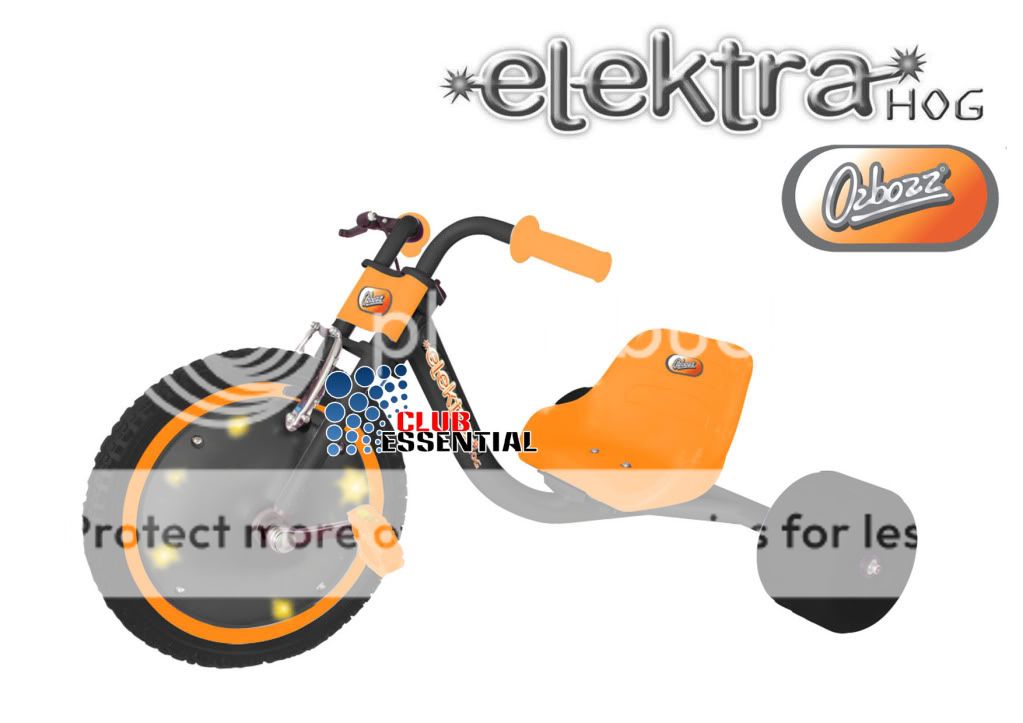 Ozbozz Elektra Hog Trike Kids Large Electra Tricycle with LED Lights Boys Girls
