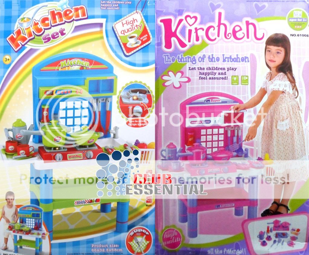 Children's Kids Boys Girls Kitchen Time Fun Play Learning Cooking Set Toys