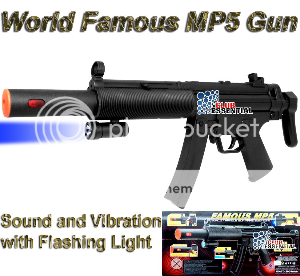 Kids Toy Military Assault Machine Guns with Flashing Lights Sound Vibration