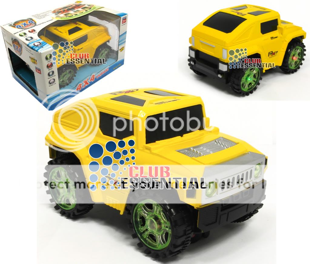 New Children Kids Bump N Go 4x4 Toy Car Hummer Rotary Lift with Light Music
